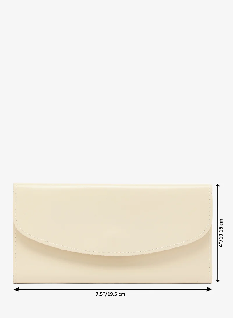 Ginger White Flap Long Classic Wallet for Women | Best Price UAE
